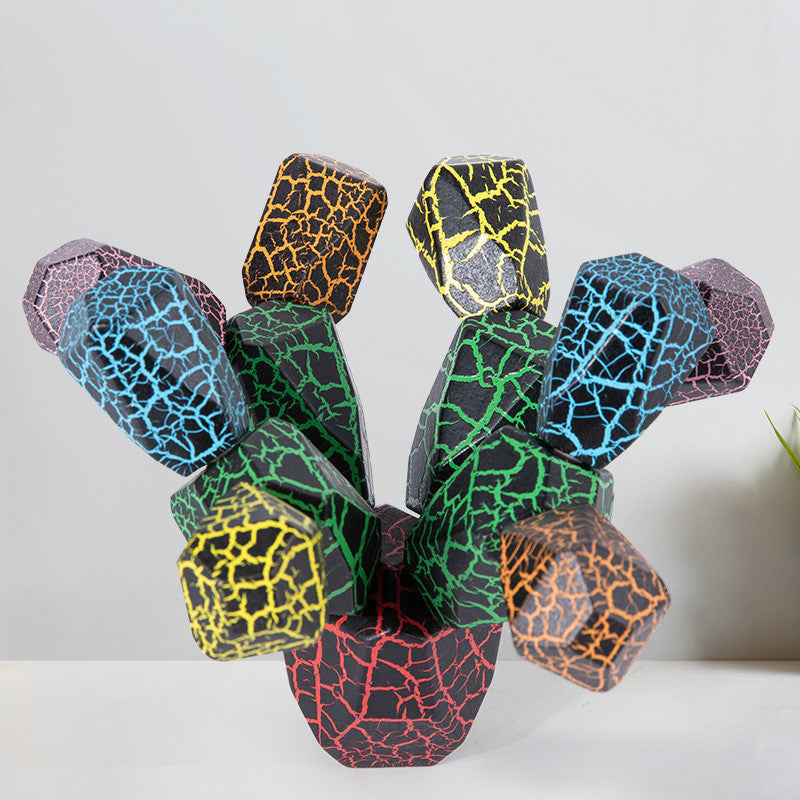 Rainbow Cactus Wooden Stacking Toy