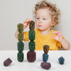 Rainbow Cactus Wooden Stacking Toy